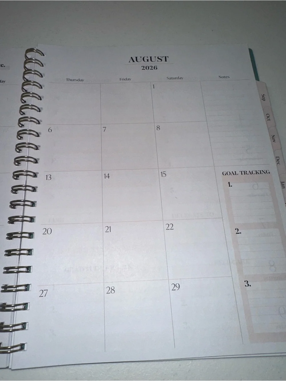 Boosbabe 26/27  Weekly Planner - Spiral Bound Home Office Organizer